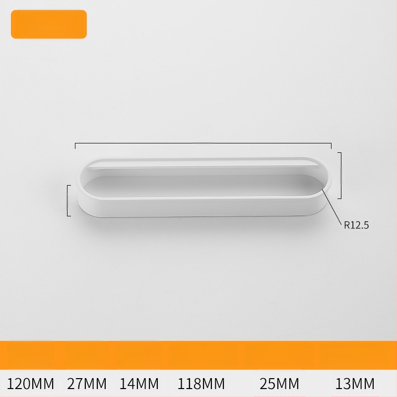Κρυφή ενσωματωμένη λαβή για πόρτες ντουλαπιών — Αλουμινίου κράμα, επίστρωση με ψεκασμό, μοντέρνο μινιμαλιστικό στυλ