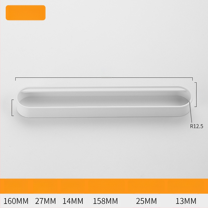 Κρυφή ενσωματωμένη λαβή για πόρτες ντουλαπιών — Αλουμινίου κράμα, επίστρωση με ψεκασμό, μοντέρνο μινιμαλιστικό στυλ