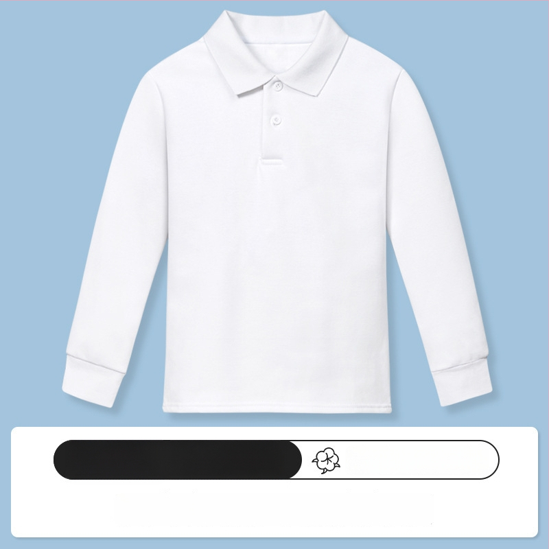Παιδικό πουκάμισο πόλο, Βαμβάκι 95% / Σπάντεξ 5%, Άνοιξη–Φθινόπωρο, Χαλαρή γραμμή, Ηλικίες 3–8 ετών
