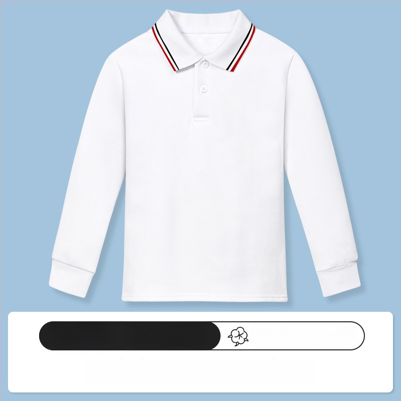 Παιδικό πουκάμισο πόλο, Βαμβάκι 95% / Σπάντεξ 5%, Άνοιξη–Φθινόπωρο, Χαλαρή γραμμή, Ηλικίες 3–8 ετών