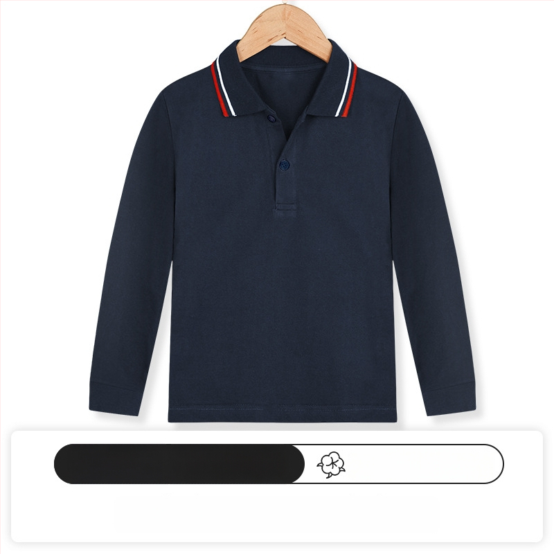 Παιδικό πουκάμισο πόλο, Βαμβάκι 95% / Σπάντεξ 5%, Άνοιξη–Φθινόπωρο, Χαλαρή γραμμή, Ηλικίες 3–8 ετών