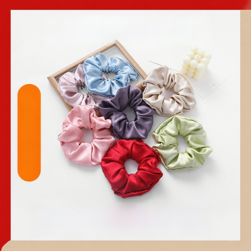 Elastic de păr din mătase - handmade, stil natural, elasticitate ridicată, Primăvara 2024