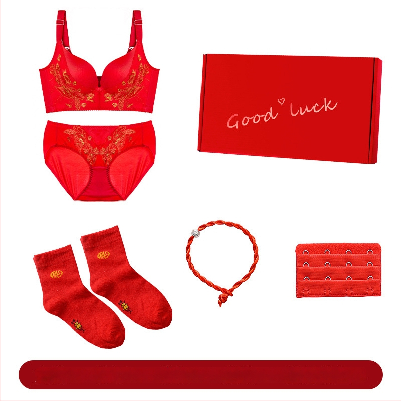 Set de sutiene cu dantelă brodată, cupă 3/4, fără arcuri metalice, cupă modelată cu partea superioară subțire și partea inferioară mai groasă, material principal nylon, căptușeală spandex, închidere la spate cu patru rânduri de cârlige