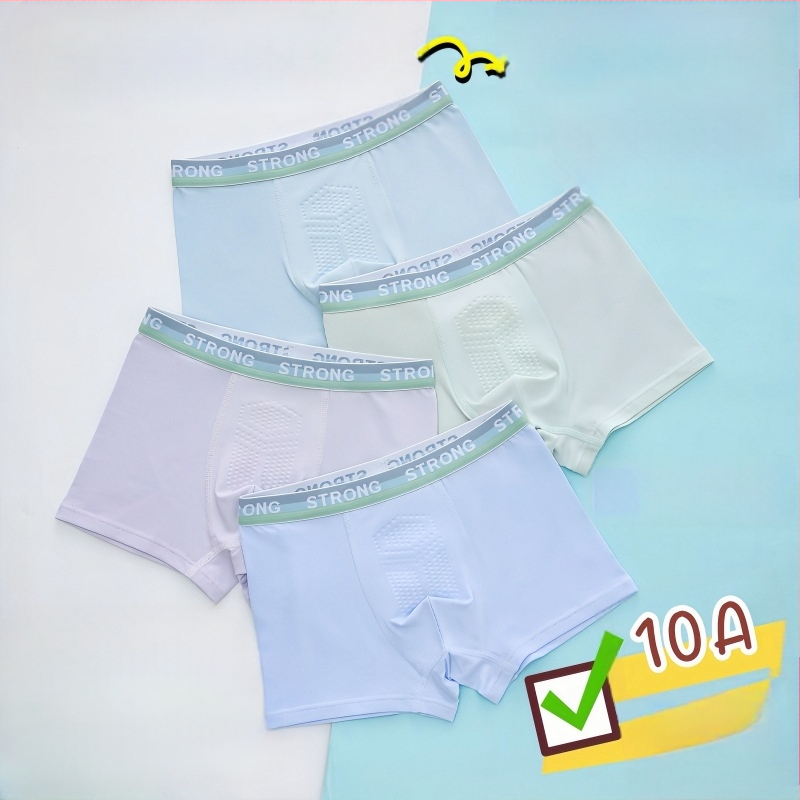 Guoyoubi boxeri din bumbac pentru copii, fără cusături în zona inghinală, antibacteriali 10a, respirabili, pentru copii 3–8 ani (100–140 cm), Iarnă 2024