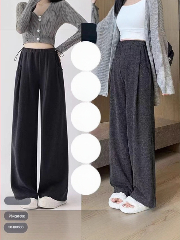Pantaloni de maternitate de iarnă, talie reglabilă, talie înaltă, croială dreaptă, fleece gros, amestec poliester-spandex 50–70% pentru susținerea abdomenului