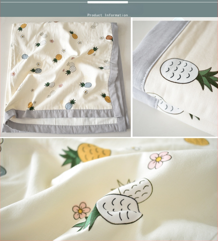 Πετσέτα αγκαλιάς για μωρά από έξι στρώσεις γάζα 100% βαμβάκι — κατάλληλη για όλες τις εποχές, για νεογέννητα