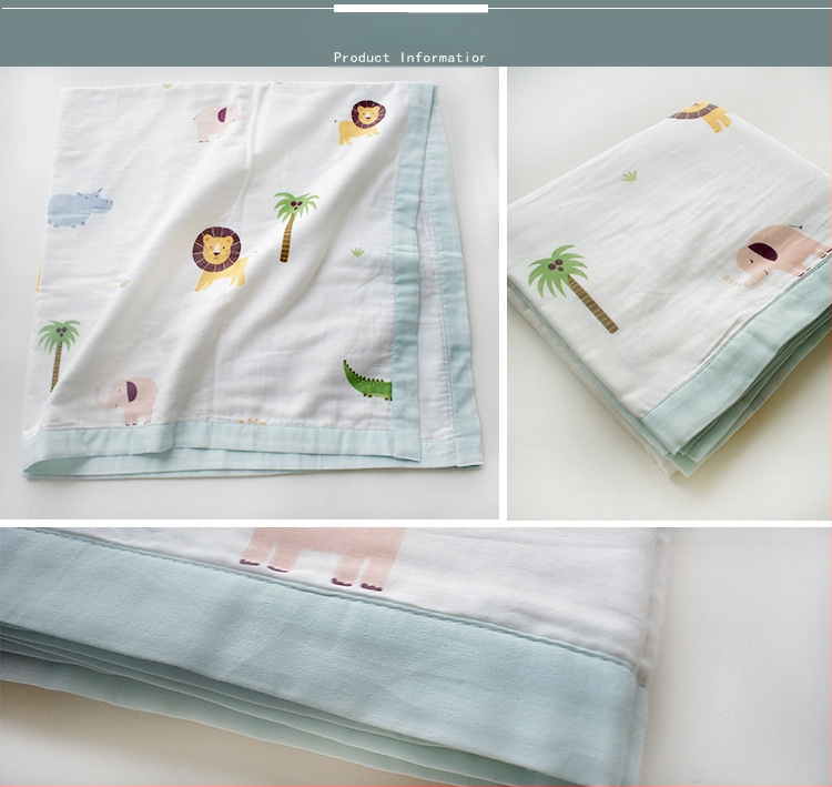 Πετσέτα αγκαλιάς για μωρά από έξι στρώσεις γάζα 100% βαμβάκι — κατάλληλη για όλες τις εποχές, για νεογέννητα