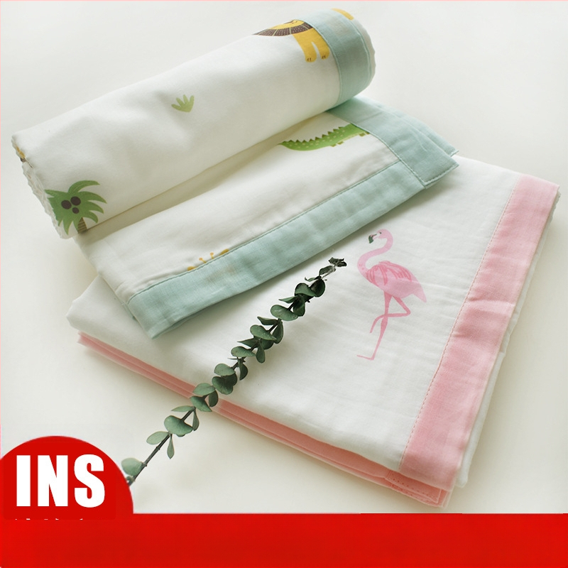 Πετσέτα αγκαλιάς για μωρά από έξι στρώσεις γάζα 100% βαμβάκι — κατάλληλη για όλες τις εποχές, για νεογέννητα