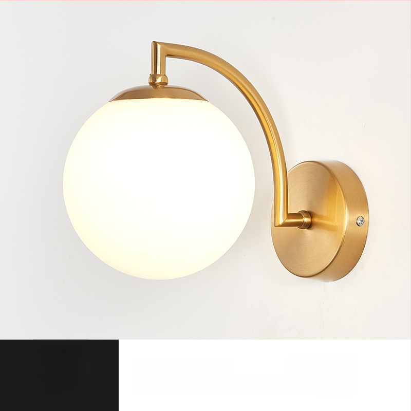 Τοίχικό φωτιστικό σε σκανδιναβικό στυλ, γυάλινο καπέλο λαμπτήρα, LED φως, 85-265V