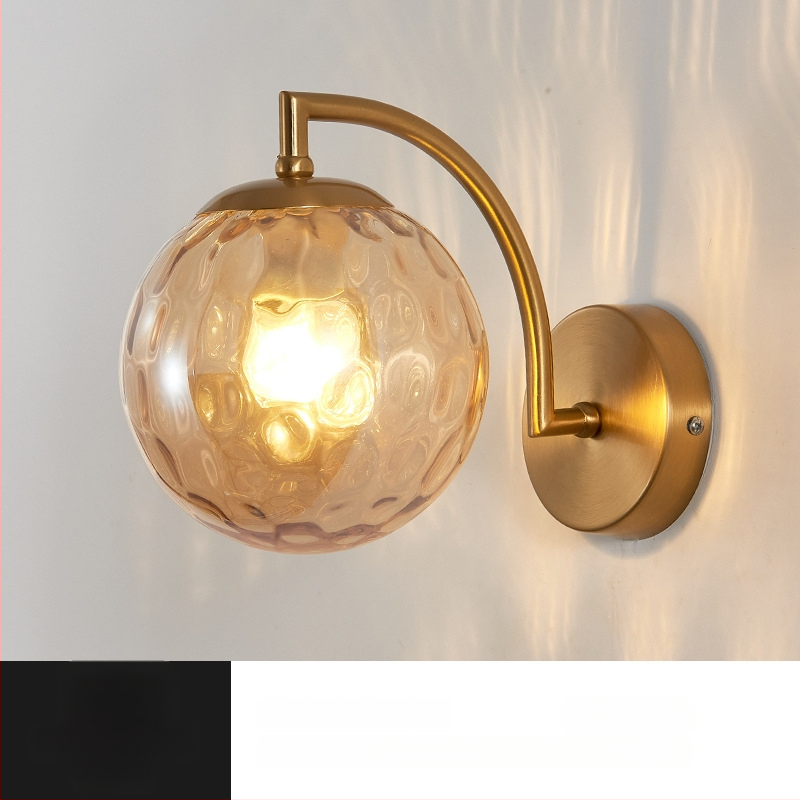 Τοίχικό φωτιστικό σε σκανδιναβικό στυλ, γυάλινο καπέλο λαμπτήρα, LED φως, 85-265V