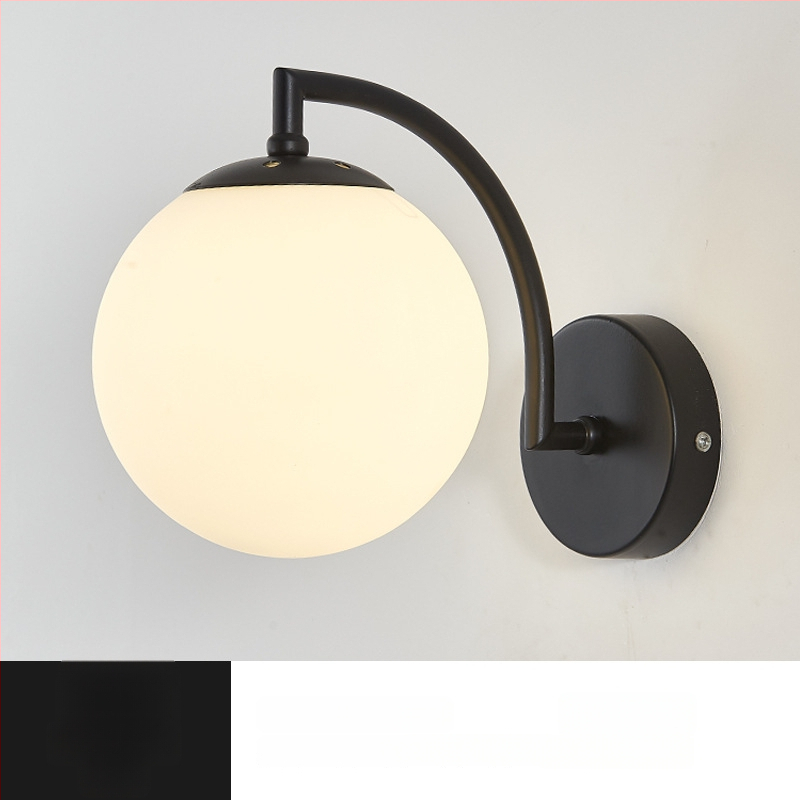 Τοίχικό φωτιστικό σε σκανδιναβικό στυλ, γυάλινο καπέλο λαμπτήρα, LED φως, 85-265V