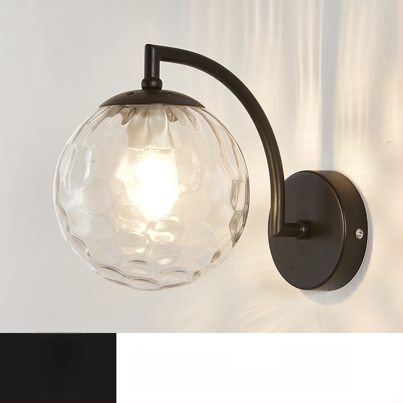 Τοίχικό φωτιστικό σε σκανδιναβικό στυλ, γυάλινο καπέλο λαμπτήρα, LED φως, 85-265V