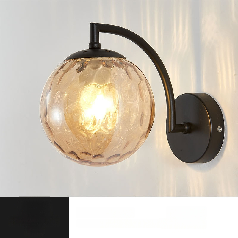 Τοίχικό φωτιστικό σε σκανδιναβικό στυλ, γυάλινο καπέλο λαμπτήρα, LED φως, 85-265V