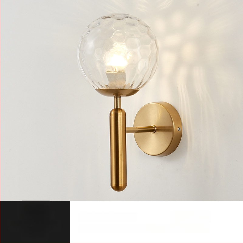 Τοίχικό φωτιστικό σε σκανδιναβικό στυλ, γυάλινο καπέλο λαμπτήρα, LED φως, 85-265V