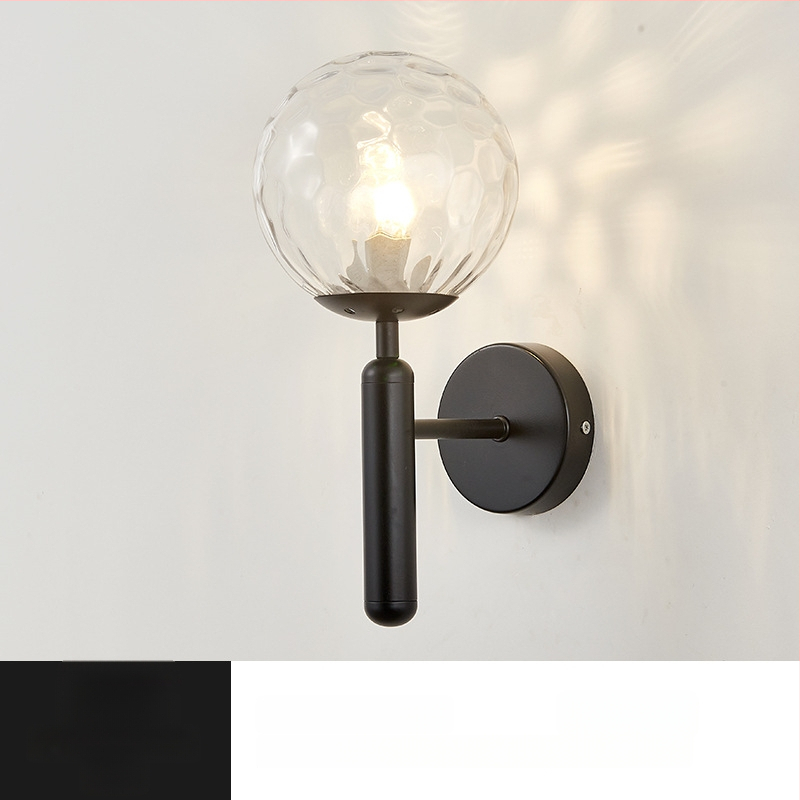 Τοίχικό φωτιστικό σε σκανδιναβικό στυλ, γυάλινο καπέλο λαμπτήρα, LED φως, 85-265V