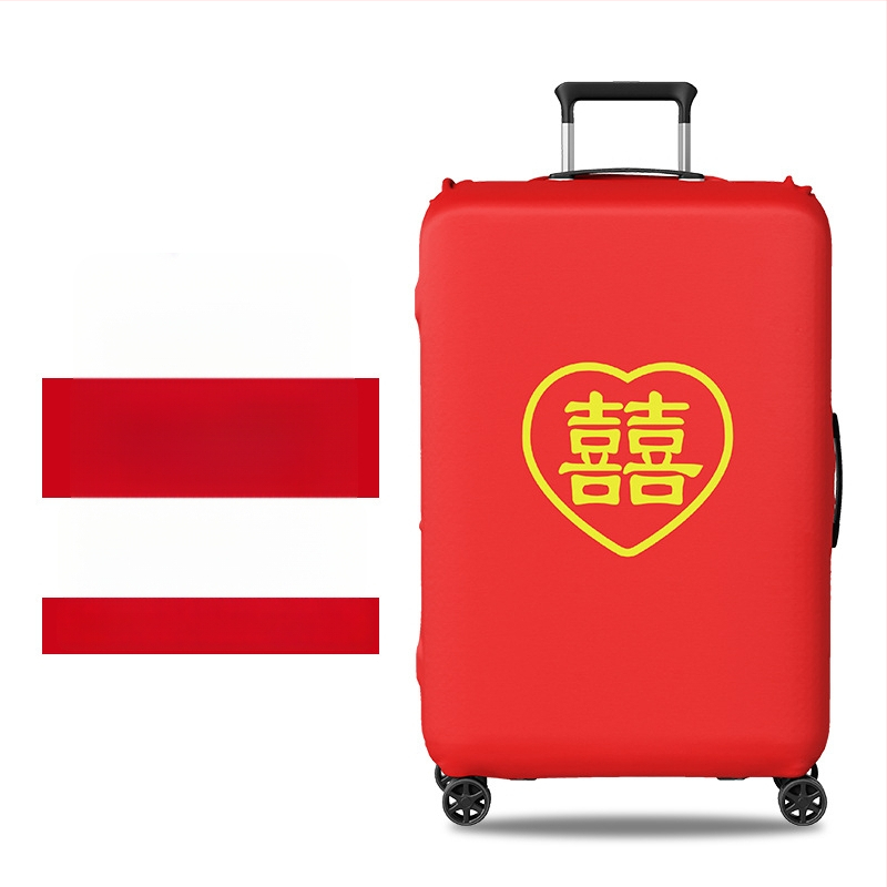 Ochranný obal na svadobný kufor s Velcro otvorom, polyester, univerzálne kolieska, textový vzor, minimalistický tichý luxus