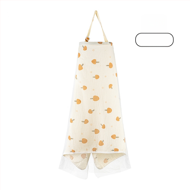 Acoperământ de alăptat din bumbac, cu dantelă și șnur, stil casual, fără mâneci, pentru toate anotimpurile