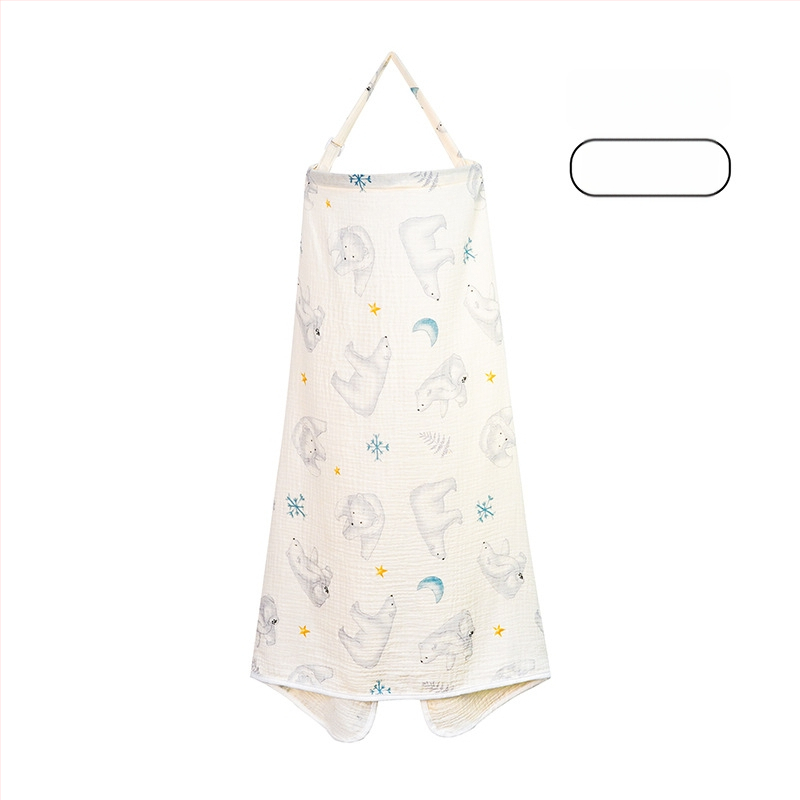 Acoperământ de alăptat din bumbac, cu dantelă și șnur, stil casual, fără mâneci, pentru toate anotimpurile