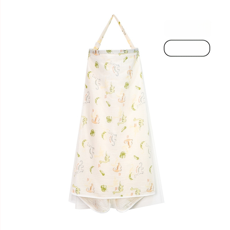 Acoperământ de alăptat din bumbac, cu dantelă și șnur, stil casual, fără mâneci, pentru toate anotimpurile