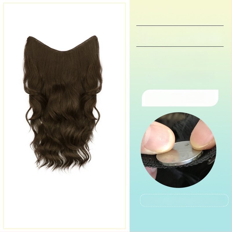 Perucă buclată dintr-o bucată cu volum invizibil, model FP-76/78/79, Jiancai, fibre rezistente la temperaturi înalte