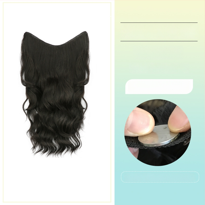 Perucă buclată dintr-o bucată cu volum invizibil, model FP-76/78/79, Jiancai, fibre rezistente la temperaturi înalte