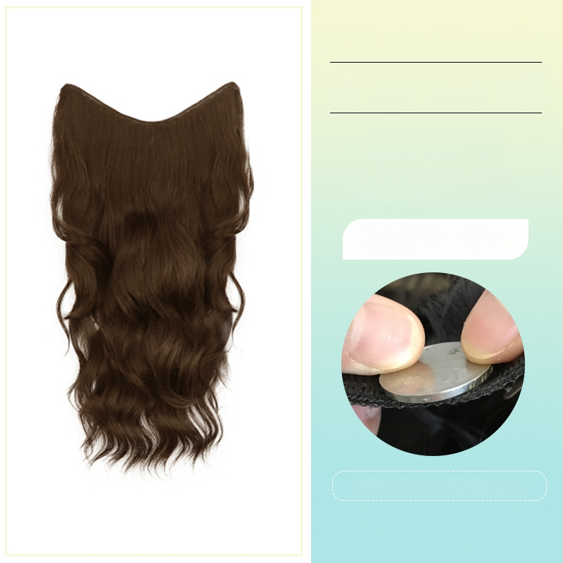 Perucă buclată dintr-o bucată cu volum invizibil, model FP-76/78/79, Jiancai, fibre rezistente la temperaturi înalte