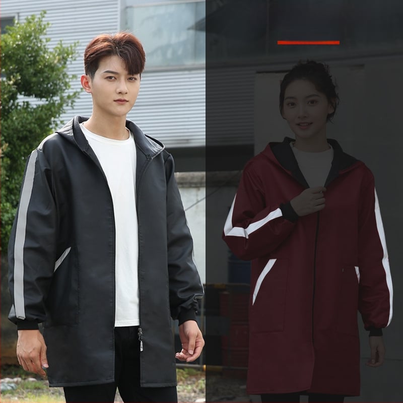 Фартук с ръкави за кухня – антизамърсяващ, модерен минималистичен стил.