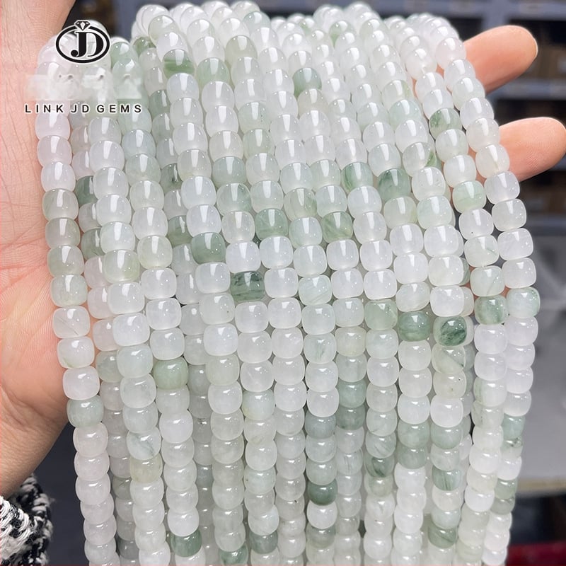 Χαλαρές χάντρες από νεφρίτη, γυαλισμένες, σε σχήμα μήλου, μάρκα Jingde, αξεσουάρ