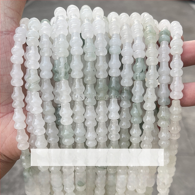 Χαλαρές χάντρες από νεφρίτη, γυαλισμένες, σε σχήμα μήλου, μάρκα Jingde, αξεσουάρ