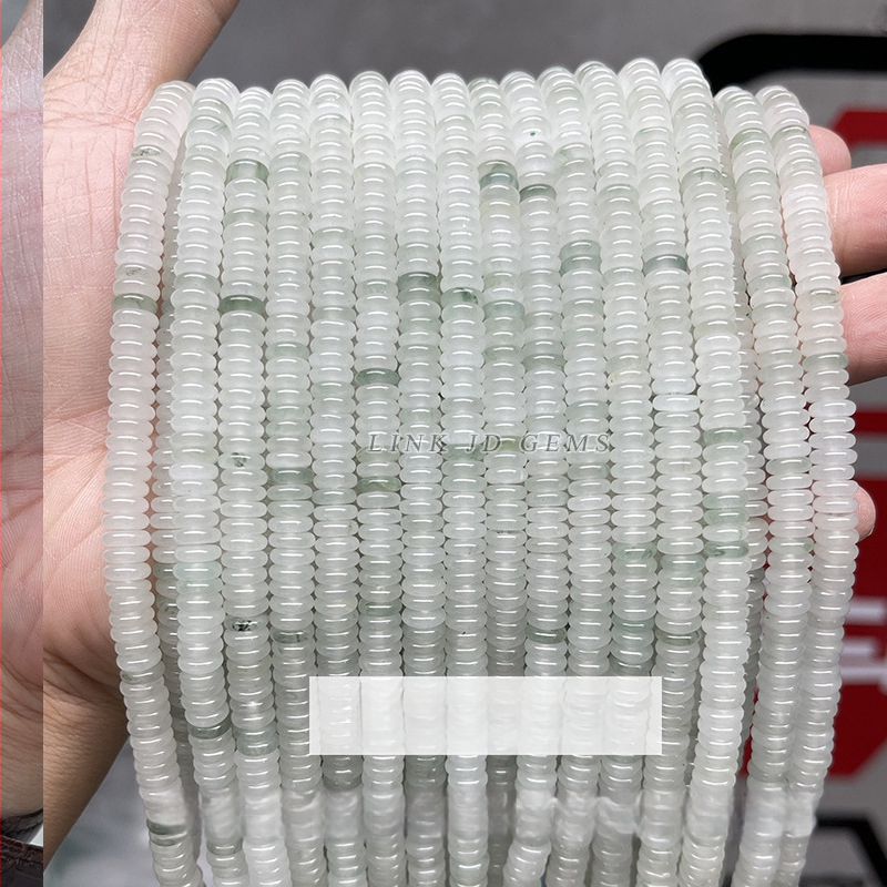 Χαλαρές χάντρες από νεφρίτη, γυαλισμένες, σε σχήμα μήλου, μάρκα Jingde, αξεσουάρ