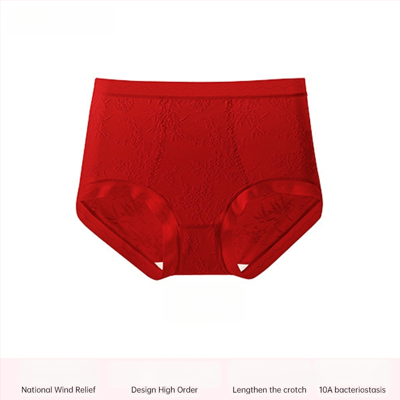 Ženské krajkové nohavičky s vysokým pásom, priedušné a antibakteriálne; hlavný materiál 80–90% nylon; podšívka 90–95% viskóza; vzor: rozbité kvety