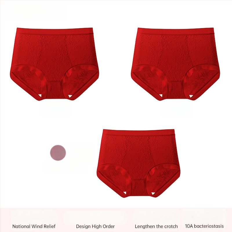 Ženské krajkové nohavičky s vysokým pásom, priedušné a antibakteriálne; hlavný materiál 80–90% nylon; podšívka 90–95% viskóza; vzor: rozbité kvety