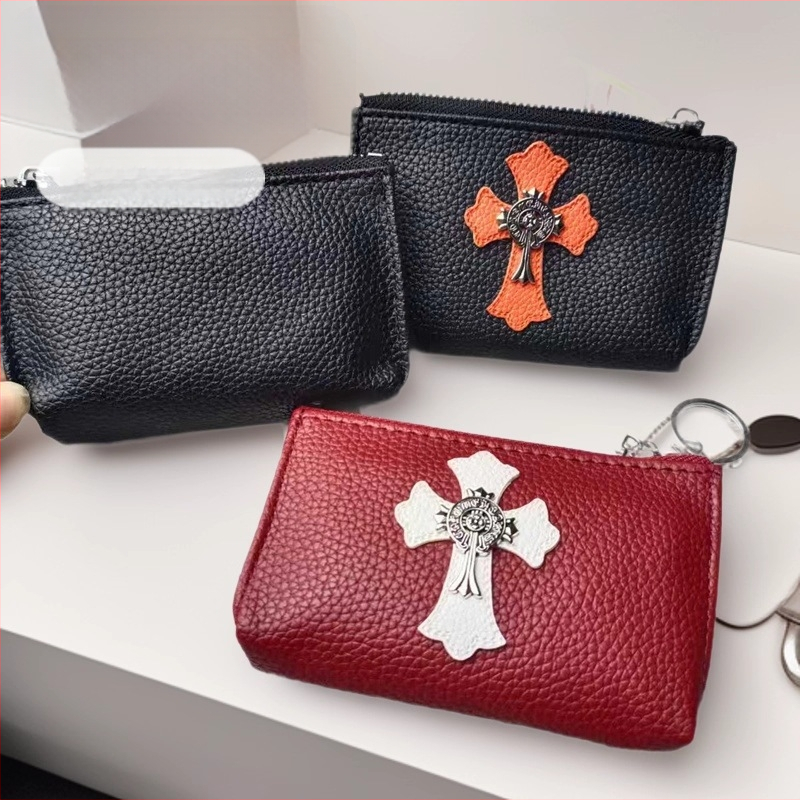 Port card din PU cu fermoar și mini portofel pentru monede, multifuncțional, unisex, stil urban minimalist