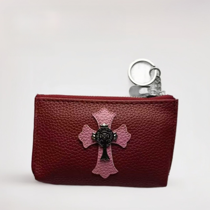 Port card din PU cu fermoar și mini portofel pentru monede, multifuncțional, unisex, stil urban minimalist