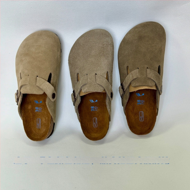 Унисекс мокасини с връх с капачка от естествена кожа, EVA подметка, дебелина на подметката 3–5 cm, лепена конструкция