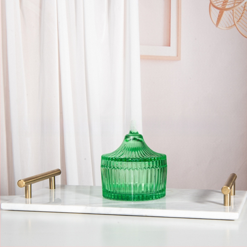 Isol Γυάλινο κουτί αποθήκευσης γραφείου, μοντέλο 0033, προστασία από τη σκόνη, καπάκι με διαμερίσματα