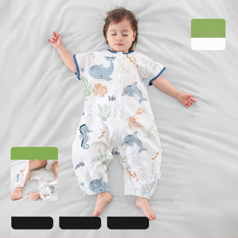 Υπνόσακος για μωρά από ίνες μπαμπού, με επένδυση από βαμβάκι, σχέδιο με ξεχωριστά πόδια, αποσπώμενα μανίκια, για όλες τις εποχές