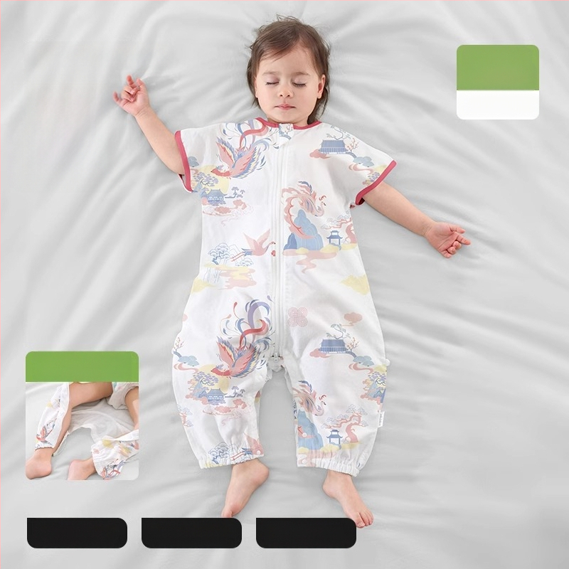 Υπνόσακος για μωρά από ίνες μπαμπού, με επένδυση από βαμβάκι, σχέδιο με ξεχωριστά πόδια, αποσπώμενα μανίκια, για όλες τις εποχές