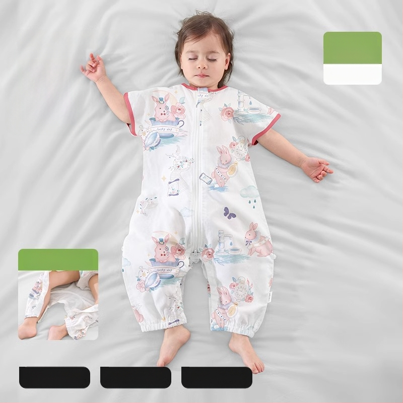 Υπνόσακος για μωρά από ίνες μπαμπού, με επένδυση από βαμβάκι, σχέδιο με ξεχωριστά πόδια, αποσπώμενα μανίκια, για όλες τις εποχές