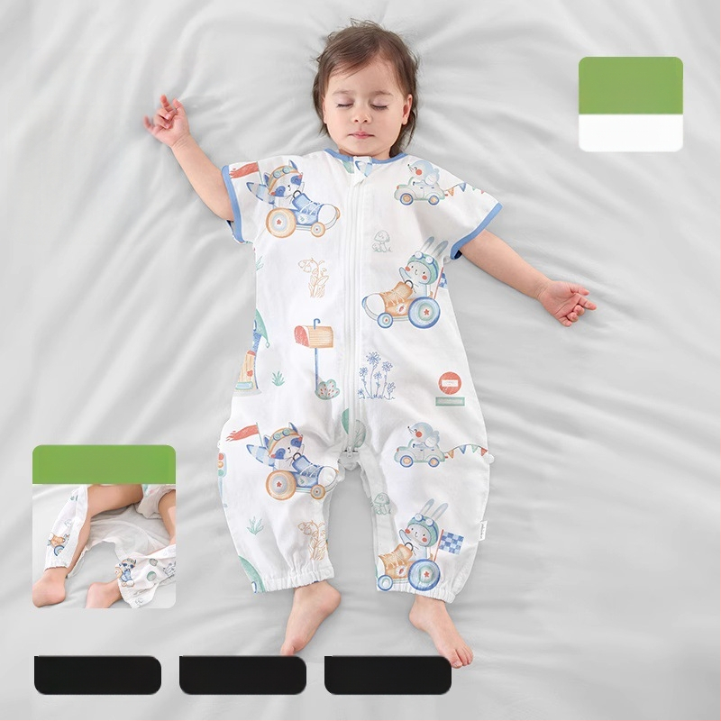 Υπνόσακος για μωρά από ίνες μπαμπού, με επένδυση από βαμβάκι, σχέδιο με ξεχωριστά πόδια, αποσπώμενα μανίκια, για όλες τις εποχές