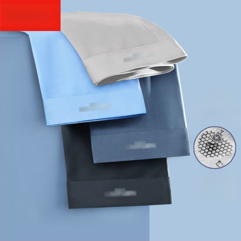 Férfi jégselyem grafén antibakteriális, gyorsan száradó és lélegző boxeralsónadrág, kötött poliészter anyag, középmagas derekú