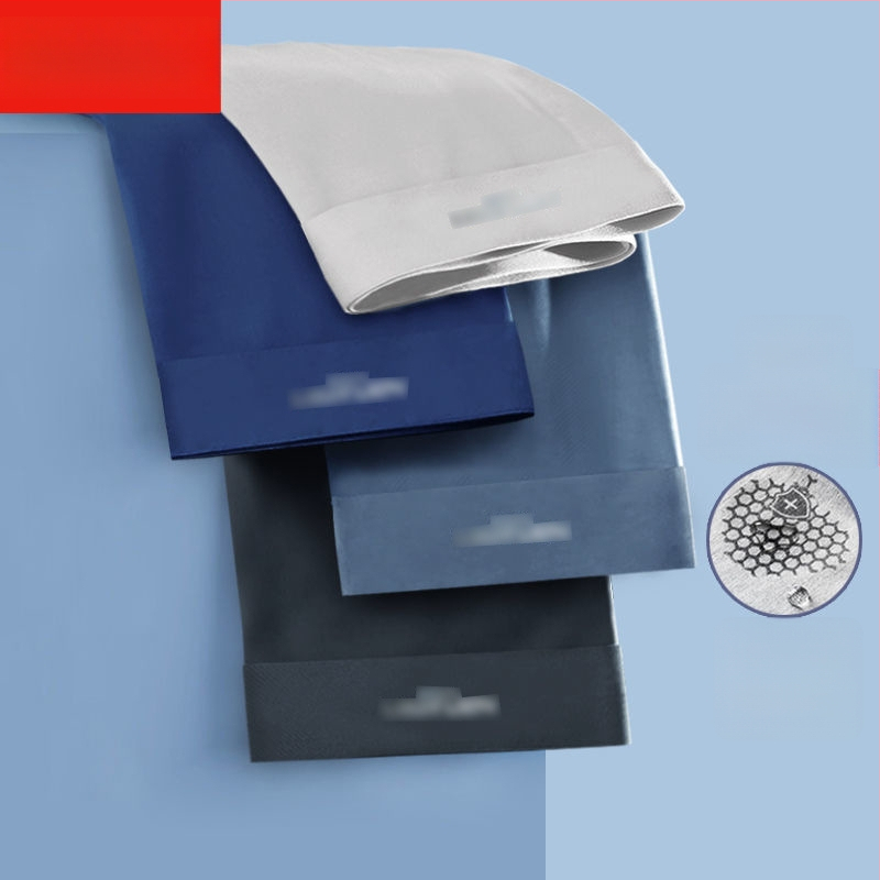 Férfi jégselyem grafén antibakteriális, gyorsan száradó és lélegző boxeralsónadrág, kötött poliészter anyag, középmagas derekú