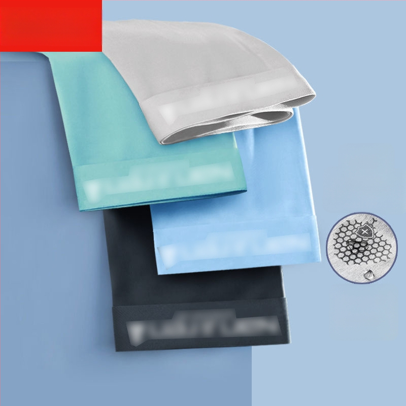 Férfi jégselyem grafén antibakteriális, gyorsan száradó és lélegző boxeralsónadrág, kötött poliészter anyag, középmagas derekú