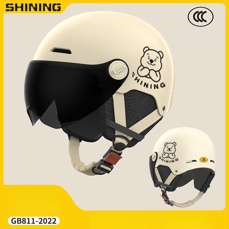 Κράνος για ηλεκτρικό ποδήλατο, ABS περίβλημα, 3C πιστοποιημένο, unisex ημι-κράνος, προστασία από τον ήλιο για όλες τις εποχές