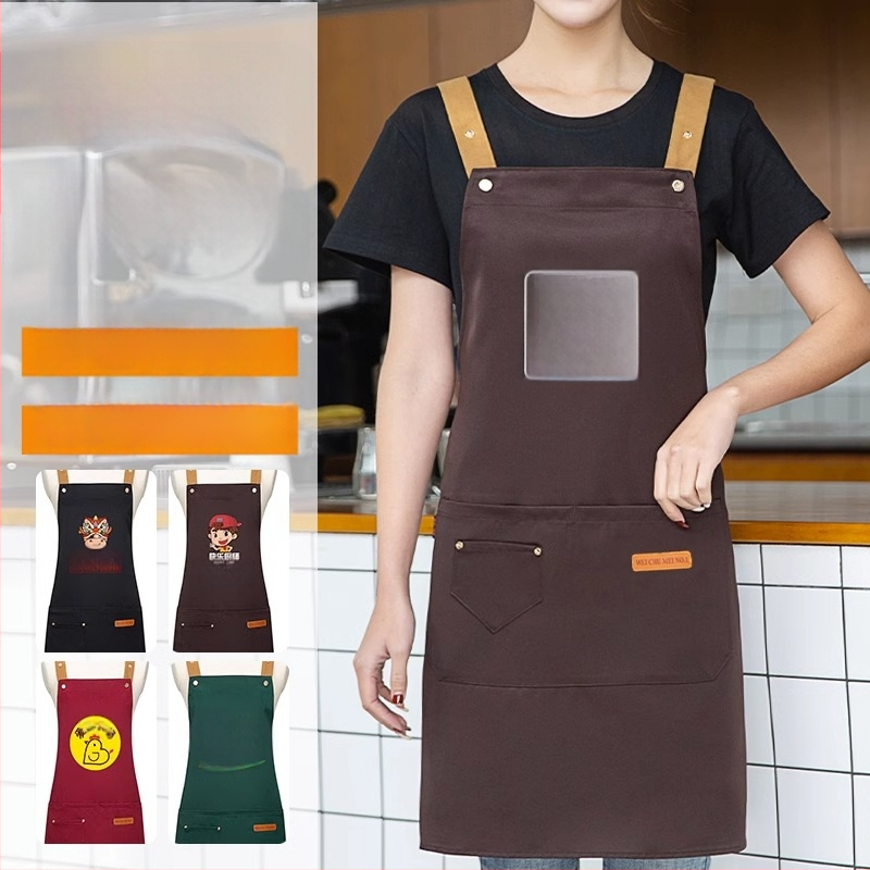 Безръкав фартук за обществено хранене, антизамърсяващ, 100% памук, корейски стил, за възрастни