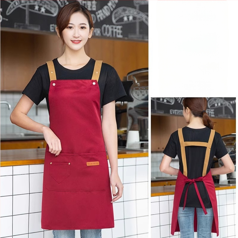 Безръкав фартук за обществено хранене, антизамърсяващ, 100% памук, корейски стил, за възрастни