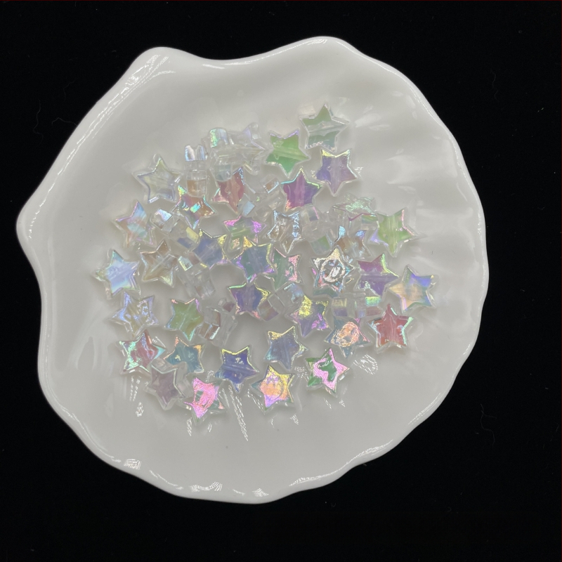 DIY βραχιόλι με πεντάκτινο αστέρι σε χρωμιωμένο φινίρισμα, αλυσίδα για κινητό με ακρυλικά χάντρες, ηλεκτροπλακωμένο φινίρισμα, μεγάλο μέγεθος, στυλ διαδικτυακής διασημότητας