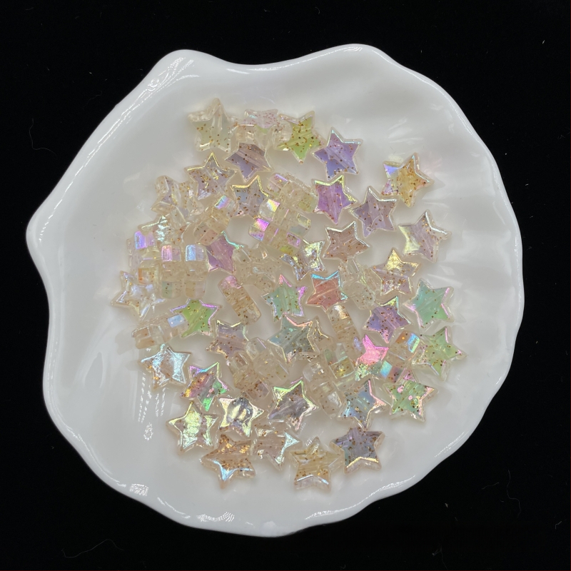 DIY βραχιόλι με πεντάκτινο αστέρι σε χρωμιωμένο φινίρισμα, αλυσίδα για κινητό με ακρυλικά χάντρες, ηλεκτροπλακωμένο φινίρισμα, μεγάλο μέγεθος, στυλ διαδικτυακής διασημότητας