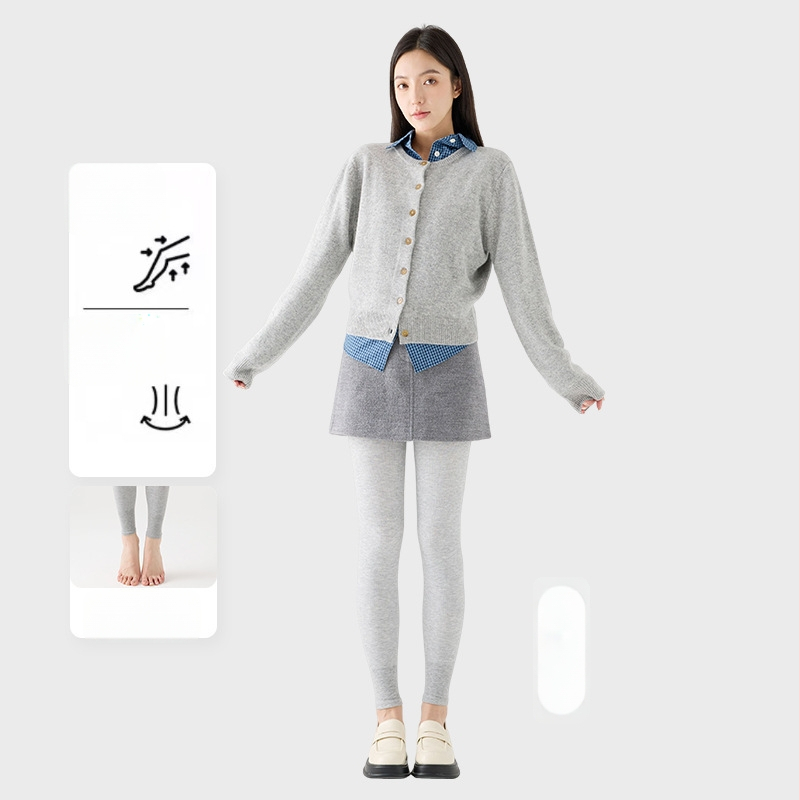 Γυναικείο κολάν με εσωτερικό φλίς, χοντρή ρίγα, υψηλή ελαστικότητα, μήκος τρία τέταρτα, ενιαίο καλσόν με αντιολίσθηση