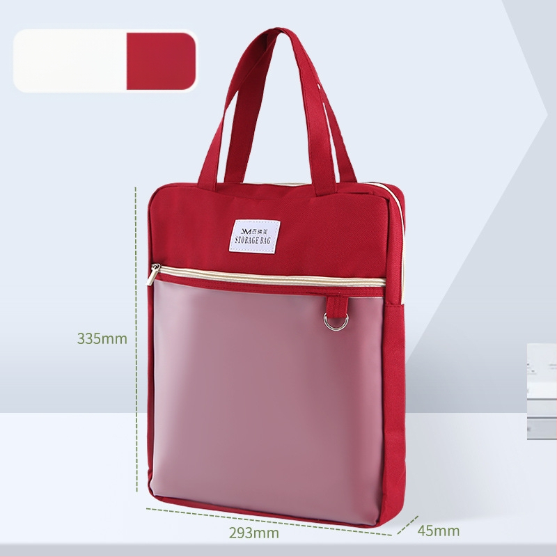 Τσάντα εγγράφων για γυναίκες Geneme, Oxford ύφασμα, Κλείσιμο με φερμουάρ, Σχήμα εξωγήινο